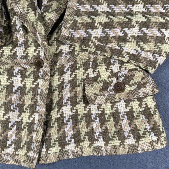 Vtg Kasper Womens 14 Wool Blend Blazer One Button Long Sleeve Lined Pockets - Picture 5 of 9